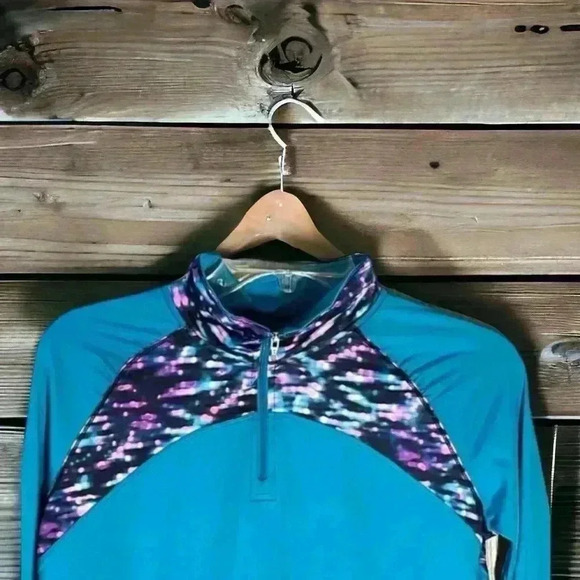 Champion NWT Girls size 14-16 teal and purple swim rash guard. - Picture 3 of 3